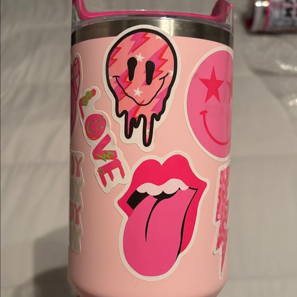 Stanley Pink Travel Mug with Handle - Picture 6 of 7